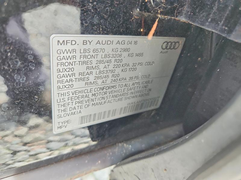 68252146 :رقم المزاد ، WA1LAAF70HD013270 vin ، 2017 Audi Q7 مزاد بيع