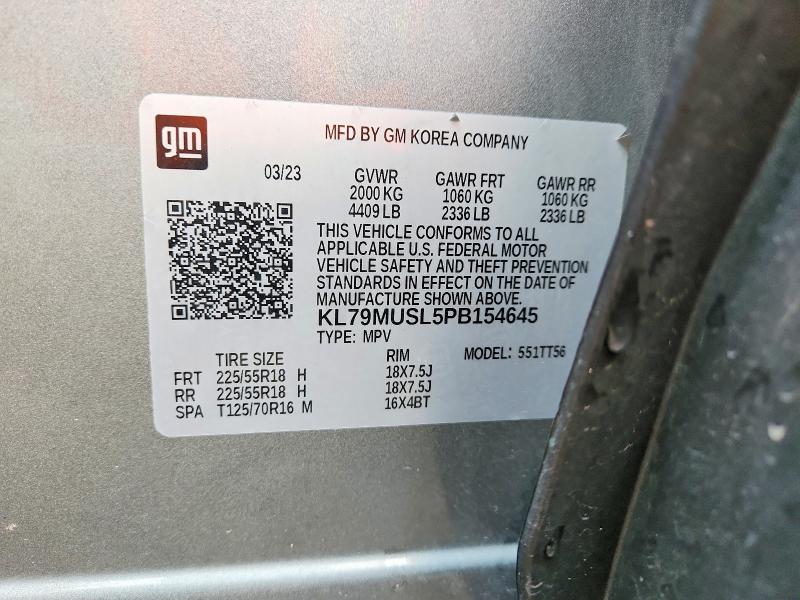Продаж на аукціоні авто 2023 Chevrolet Trailblazer, vin: KL79MUSL5PB154645, номер лоту: 70123286