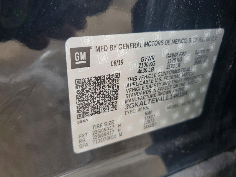 Aukcja sprzedaży 2020 Gmc Terrain, vin: 3GKALTEV4LL149184, numer aukcji: 68063346