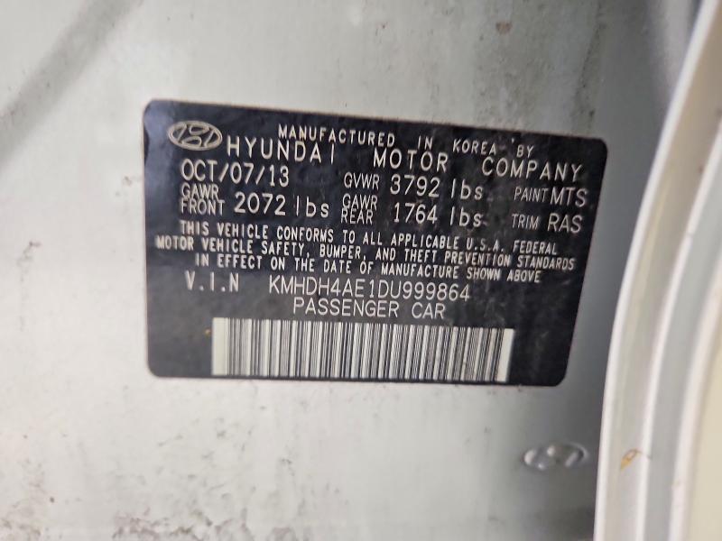 Aukcja sprzedaży 2013 Hyundai Elantra, vin: KMHDH4AE1DU999864, numer aukcji: 69196556