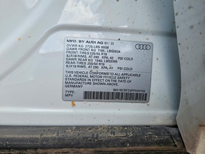 69688506 :رقم المزاد ، WA1BCBFZ4PP026758 vin ، 2023 Audi Q4 E-tron مزاد بيع