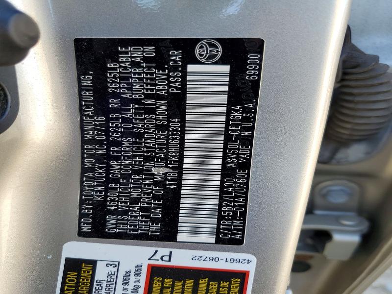 Продаж на аукціоні авто 2017 Toyota Camry, vin: 4T1BF1FK8HU633304, номер лоту: 68489276