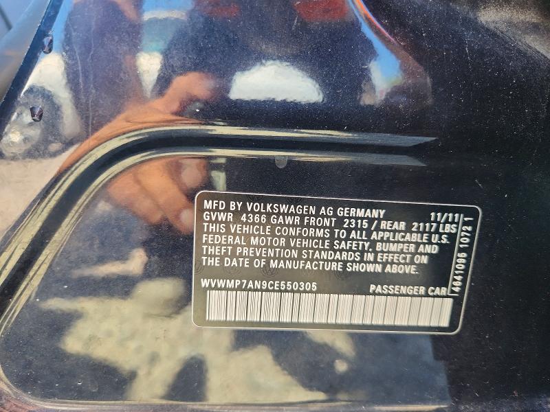 Продажа на аукционе авто 2012 Volkswagen Cc, vin: WVWMP7AN9CE550305, номер лота: 67836376