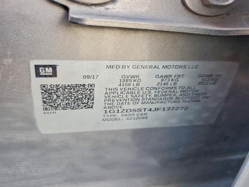 Продаж на аукціоні авто 2018 Chevrolet Malibu, vin: 1G1ZD5ST4JF137272, номер лоту: 67411746