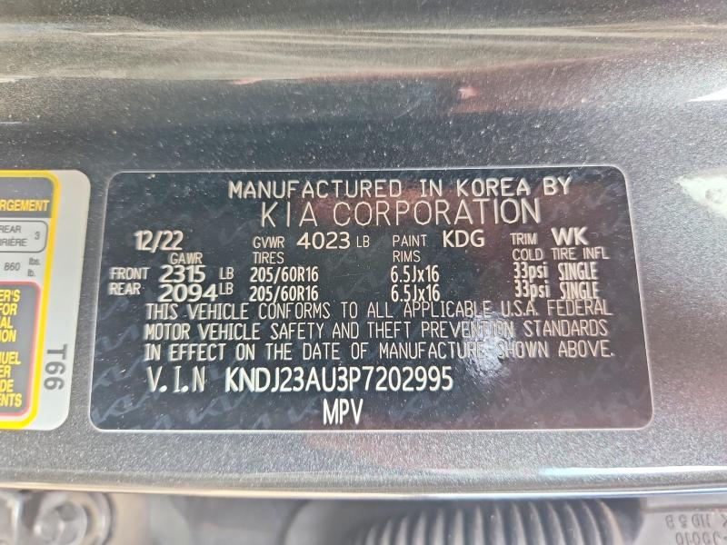 69505536 :رقم المزاد ، KNDJ23AU3P7202995 vin ، 2023 Kia Soul مزاد بيع