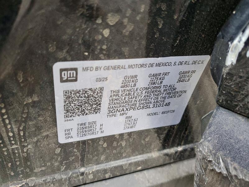 Aukcja sprzedaży 2025 Chevrolet Equinox, vin: 3GNAXPEG8SL310148, numer aukcji: 67530336