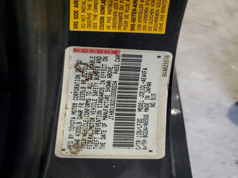 70667946 :رقم المزاد ، JTHBD182010006034 vin ، 2001 Lexus Is مزاد بيع