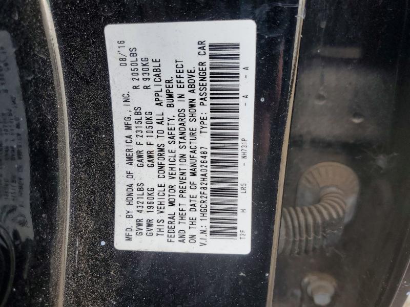 2017 Honda Accord მანქანა იყიდება აუქციონზე, vin: 1HGCR2F82HA026487, აუქციონის ნომერი: 70104956