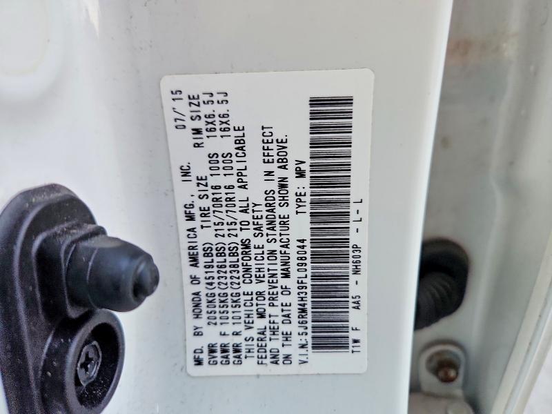 Продажа на аукционе авто 2015 Honda Cr-v, vin: 5J6RM4H39FL098044, номер лота: 67562806