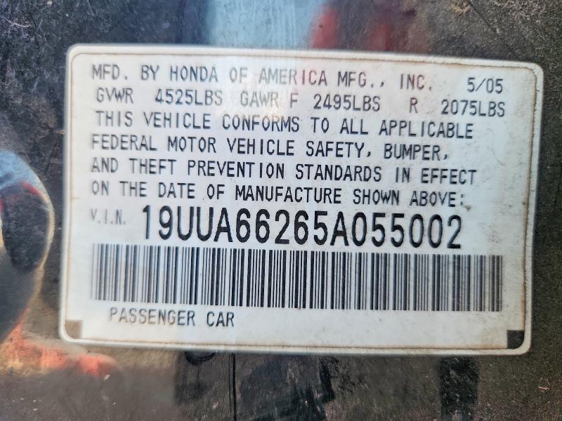 68188336 :رقم المزاد ، 19UUA66265A055002 vin ، 2005 Acura Tl مزاد بيع