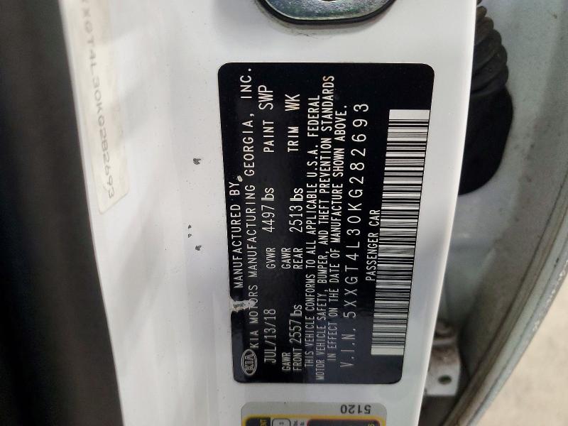 Auction sale of the 2019 Kia Optima, vin: 5XXGT4L30KG282693, lot number: 70148396