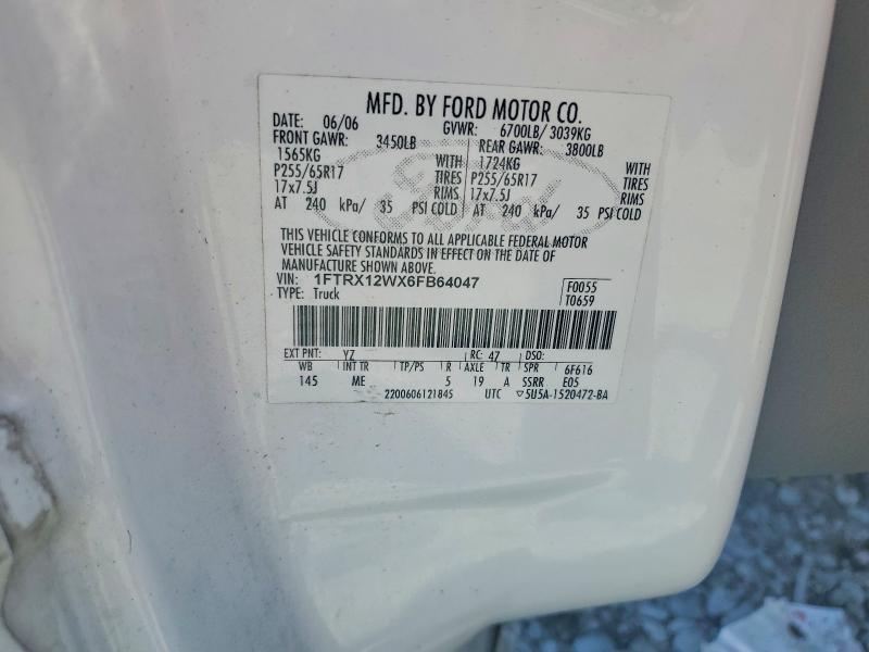 Продажа на аукционе авто 2006 Ford F150, vin: 1FTRX12WX6FB64047, номер лота: 67973056
