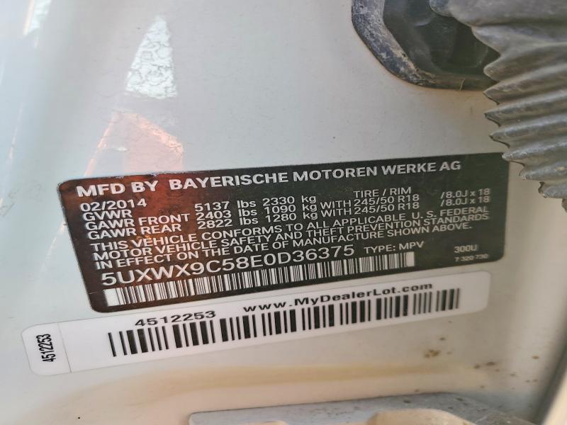 Продажа на аукционе авто 2014 Bmw X3, vin: 5UXWX9C58E0D36375, номер лота: 69064986