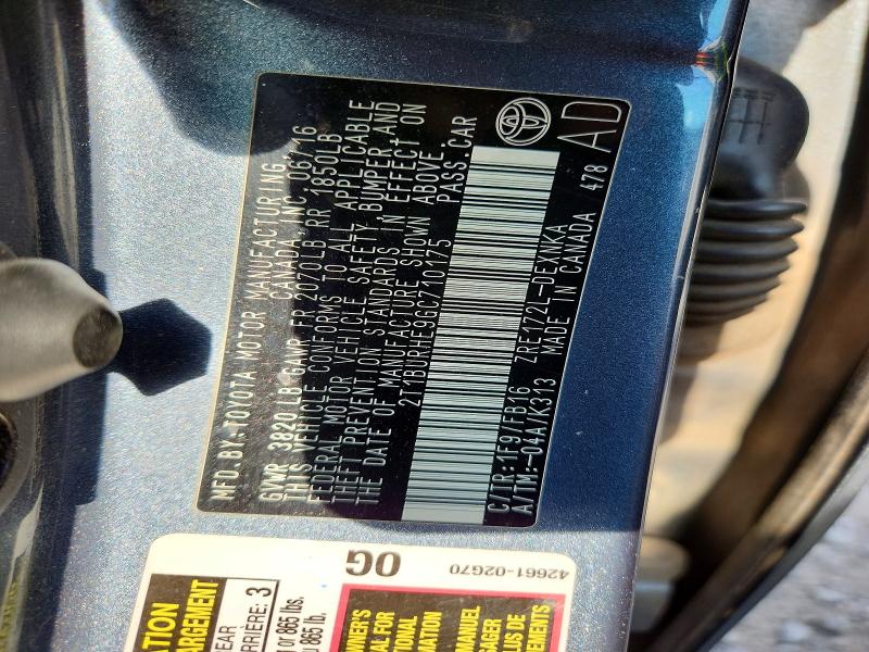 Aukcja sprzedaży 2016 Toyota Corolla, vin: 2T1BURHE9GC710175, numer aukcji: 69418996