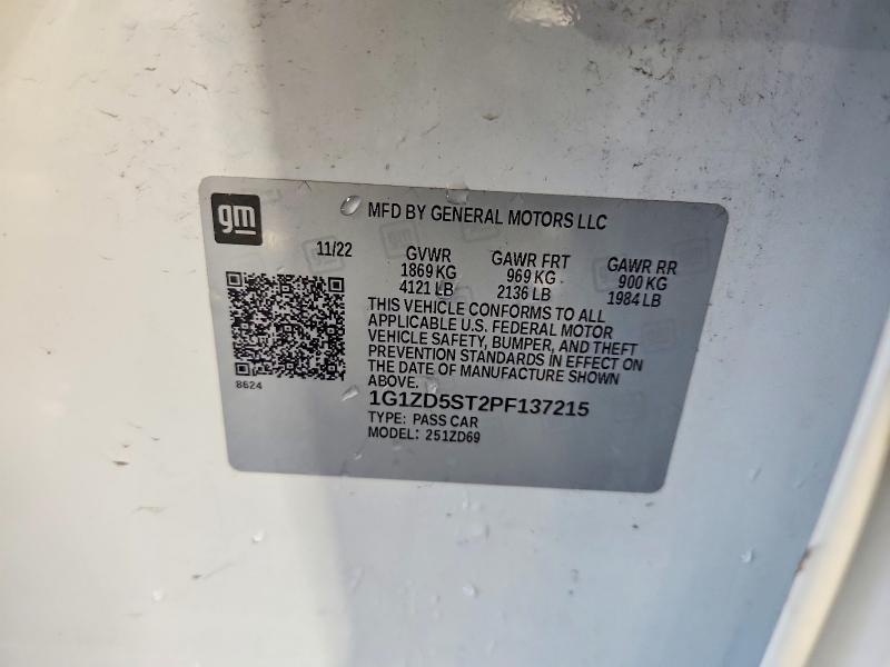 70378596 :رقم المزاد ، 1G1ZD5ST2PF137215 vin ، 2023 Chevrolet Malibu مزاد بيع