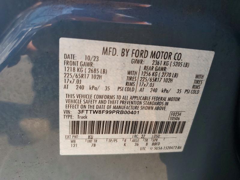 Продажа на аукционе авто 2023 Ford Maverick, vin: 3FTTW8F99PRB00401, номер лота: 69398166