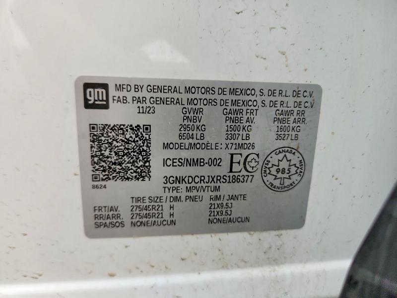 2024 Chevrolet Blazer მანქანა იყიდება აუქციონზე, vin: 3GNKDCRJXRS186377, აუქციონის ნომერი: 67652146