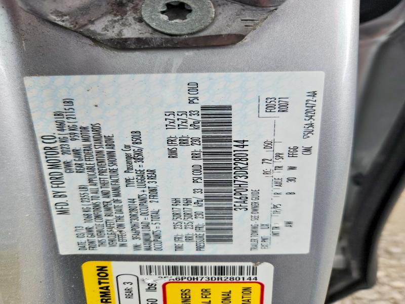 Продаж на аукціоні авто 2013 Ford Fusion, vin: 3FA6P0H73DR280144, номер лоту: 69100986
