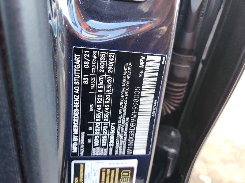 Продажа на аукционе авто 2021 Mercedes-benz Glc, vin: W1N0G8DB9MF998005, номер лота: 70371376