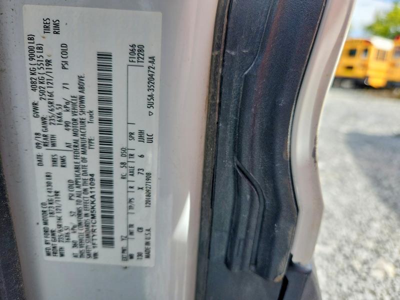 2019 Ford Transit 250 მანქანა იყიდება აუქციონზე, vin: 1FTYR1CM5KKA11094, აუქციონის ნომერი: 69305496