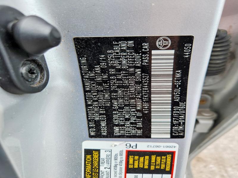 Продажа на аукционе авто 2014 Toyota Camry, vin: 4T4BF1FK7ER443527, номер лота: 68401366