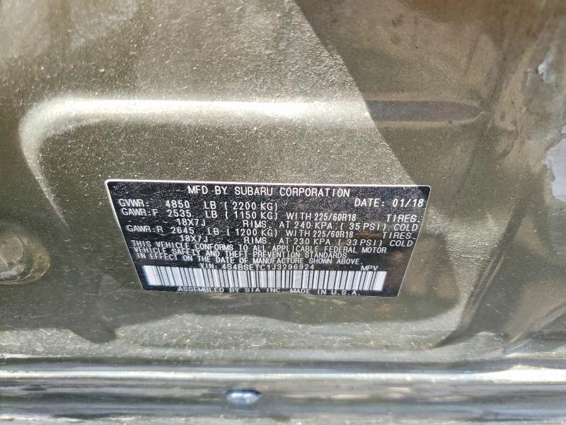 2018 Subaru Outback მანქანა იყიდება აუქციონზე, vin: 4S4BSETC1J3296924, აუქციონის ნომერი: 66401856