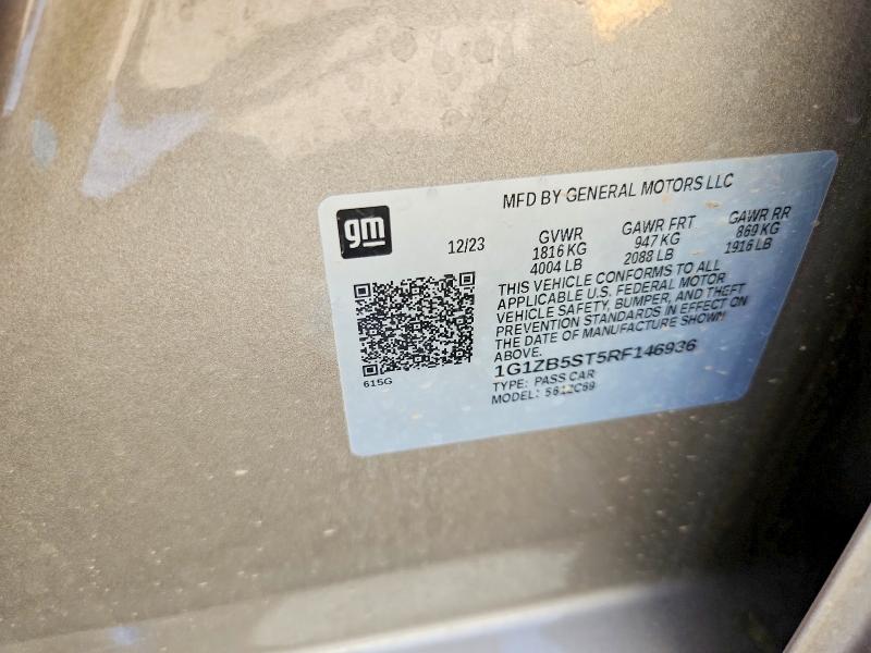 69048236 :رقم المزاد ، 1G1ZB5ST5RF146936 vin ، 2024 Chevrolet Malibu مزاد بيع