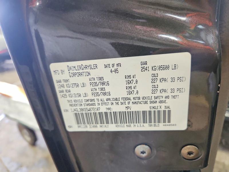 69176966 :رقم المزاد ، 1J4GL38K65W672107 vin ، 2005 Jeep Liberty مزاد بيع
