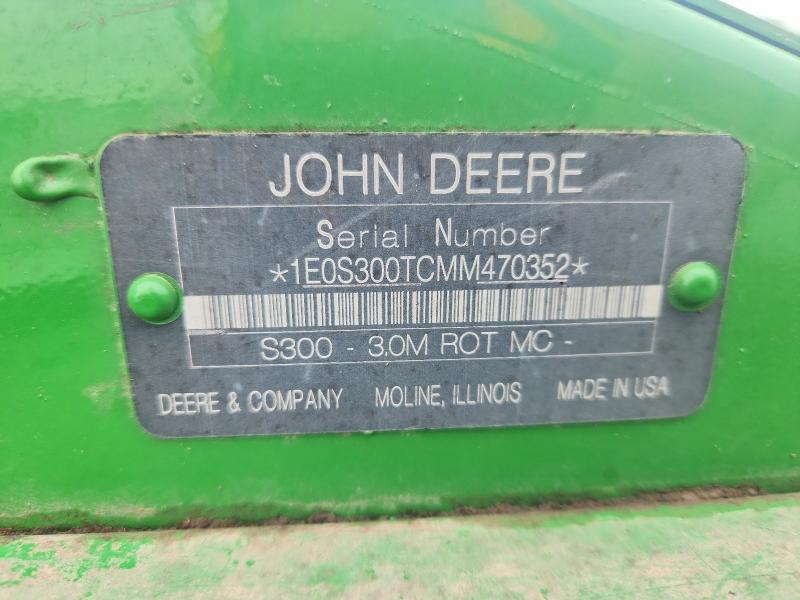 Продаж на аукціоні авто 2021 John Deere S300, vin: 1E0S300TCMM470352, номер лоту: 67016446