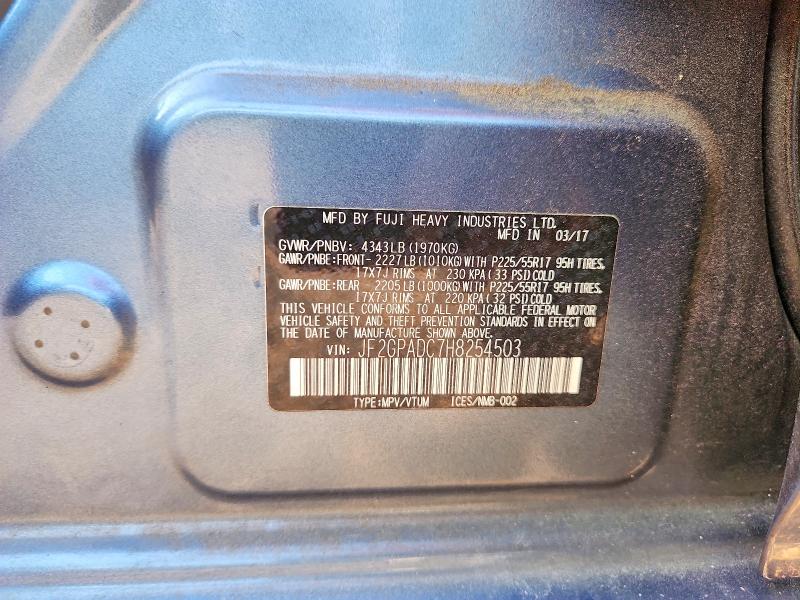 Aukcja sprzedaży 2017 Subaru Crosstrek, vin: JF2GPADC7H8254503, numer aukcji: 66992266