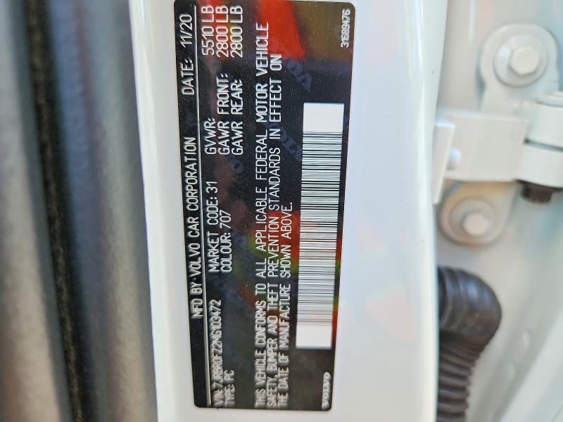 Aukcja sprzedaży 2021 Volvo S60, vin: 7JRBR0FZ2MG103472, numer aukcji: 68590176