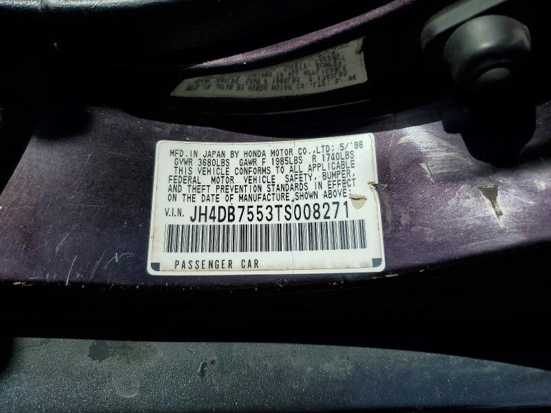 Auction sale of the 1996 Acura Integra, vin: JH4DB7553TS008271, lot number: 70165956