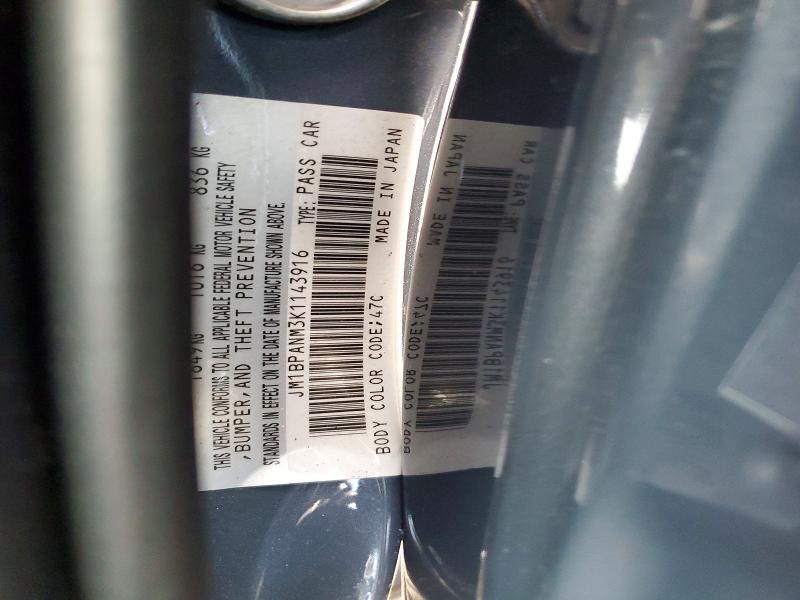 Aukcja sprzedaży 2019 Mazda 3, vin: JM1BPANM3K1143916, numer aukcji: 66927556