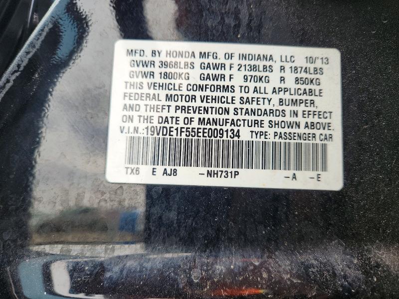 67296356 :رقم المزاد ، 19VDE1F55EE009134 vin ، 2014 Acura Ilx مزاد بيع