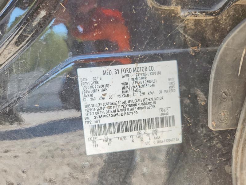 2018 Ford Edge მანქანა იყიდება აუქციონზე, vin: 2FMPK3G95JBB67139, აუქციონის ნომერი: 67501026