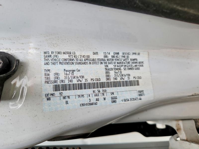 67850456 :رقم المزاد ، 1FADP3K2XEL461005 vin ، 2014 Ford Focus مزاد بيع