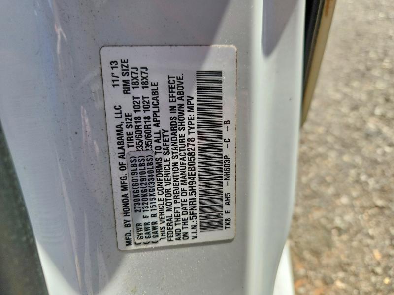 69081686 :رقم المزاد ، 5FNRL5H94EB058278 vin ، 2014 Honda Odyssey مزاد بيع