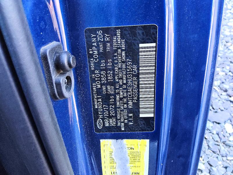 Продажа на аукционе авто 2017 Hyundai Veloster, vin: KMHTC6AE3HU315697, номер лота: 69214676