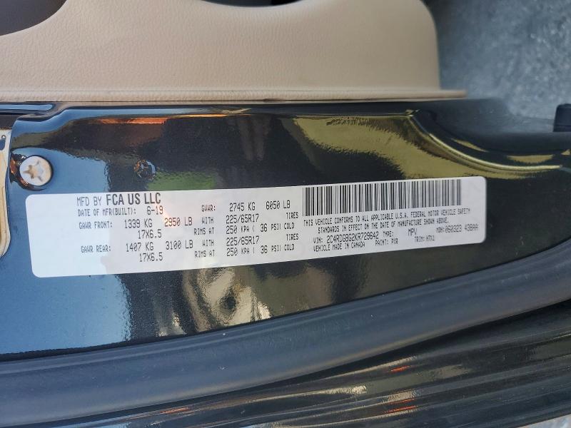 Продажа на аукционе авто 2019 Dodge Grand Caravan, vin: 2C4RDGBG2KR729642, номер лота: 69335606