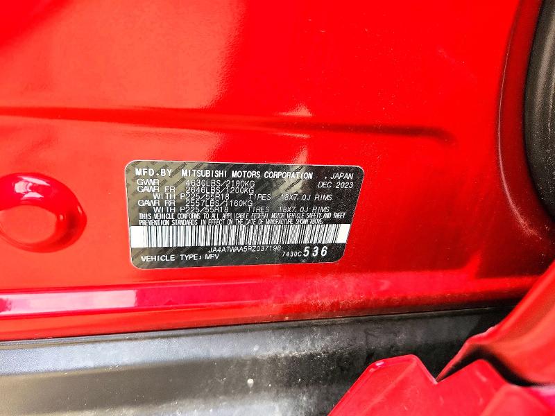 Aukcja sprzedaży 2024 Mitsubishi Eclipse Cross, vin: JA4ATWAA5RZ037196, numer aukcji: 69708216