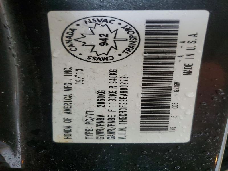 2014 Honda Accord მანქანა იყიდება აუქციონზე, vin: 1HGCR3F93EA800272, აუქციონის ნომერი: 68252996