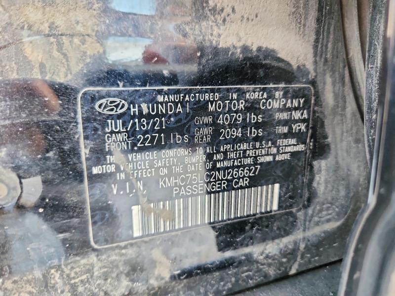 Продажа на аукционе авто 2022 Hyundai Ioniq, vin: KMHC75LC2NU266627, номер лота: 68394786