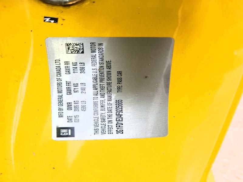 Продаж на аукціоні авто 2015 Chevrolet Camaro, vin: 2G1FD1E34F9225665, номер лоту: 67028596