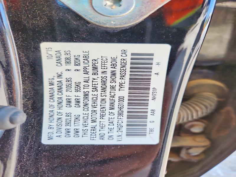 Aukcja sprzedaży 2016 Honda Civic, vin: 2HGFC1F38GH631000, numer aukcji: 69340936