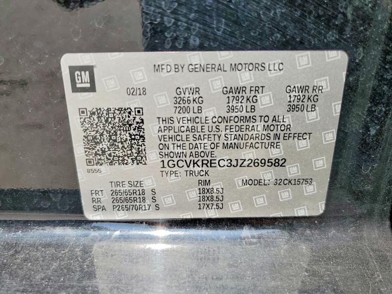 Продажа на аукционе авто 2018 Chevrolet Silverado, vin: 1GCVKREC3JZ269582, номер лота: 67216916
