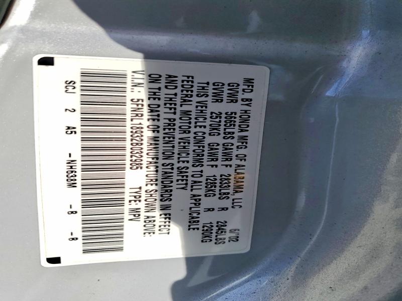 2002 Honda Odyssey მანქანა იყიდება აუქციონზე, vin: 5FNRL18932B032985, აუქციონის ნომერი: 68809536