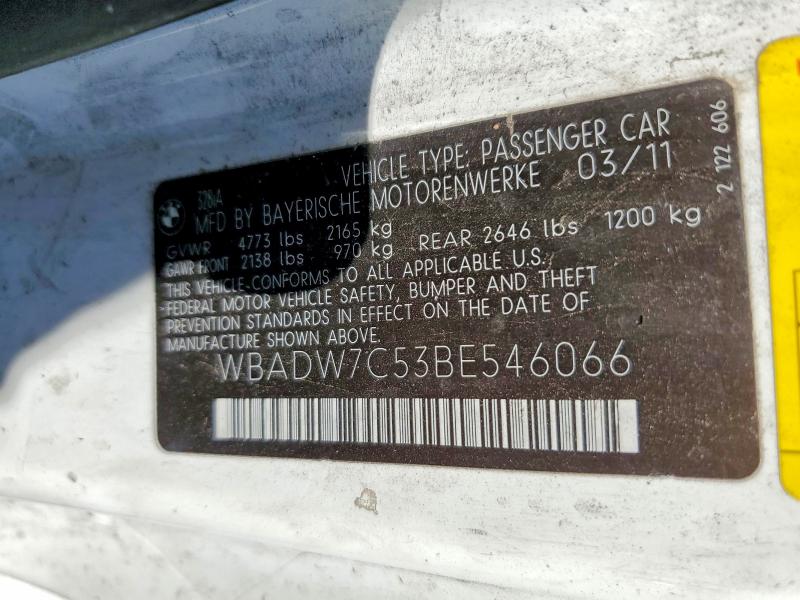 67384636 :رقم المزاد ، WBADW7C53BE546066 vin ، 2011 Bmw 328 مزاد بيع