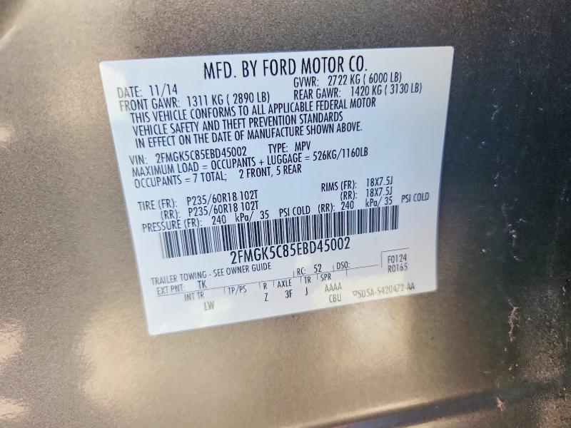 Продажа на аукционе авто 2014 Ford Flex, vin: 2FMGK5C85EBD45002, номер лота: 68702286