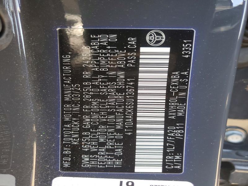 Продажа на аукционе авто 2025 Toyota Camry, vin: 4T1DAACK6SU136741, номер лота: 67728416