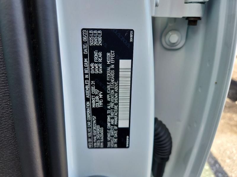 2024 Volvo Xc40 მანქანა იყიდება აუქციონზე, vin: YV4L12UF3R2214757, აუქციონის ნომერი: 68287476